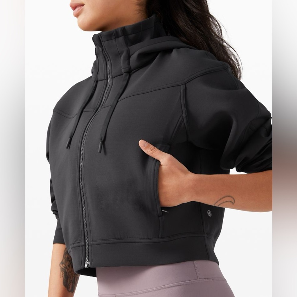 Lululemon black sports zip up jacket (soft) XS